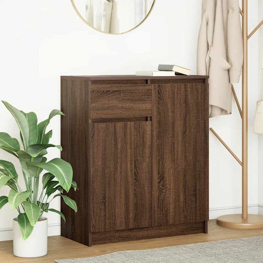 Dressoir met lade 71x35x84 cm spaanplaat bruin eikenkleurig