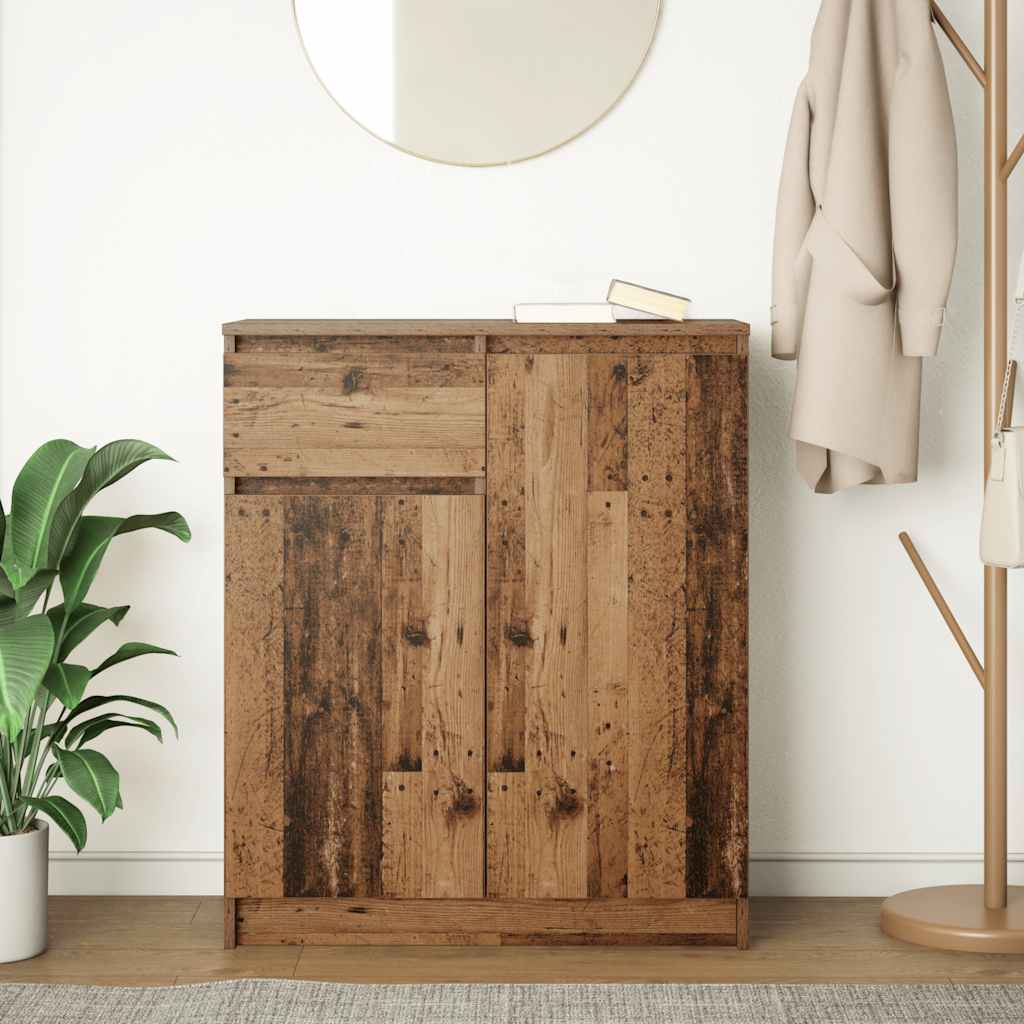 Dressoir met lade 71x35x84 cm spaanplaat oud hout
