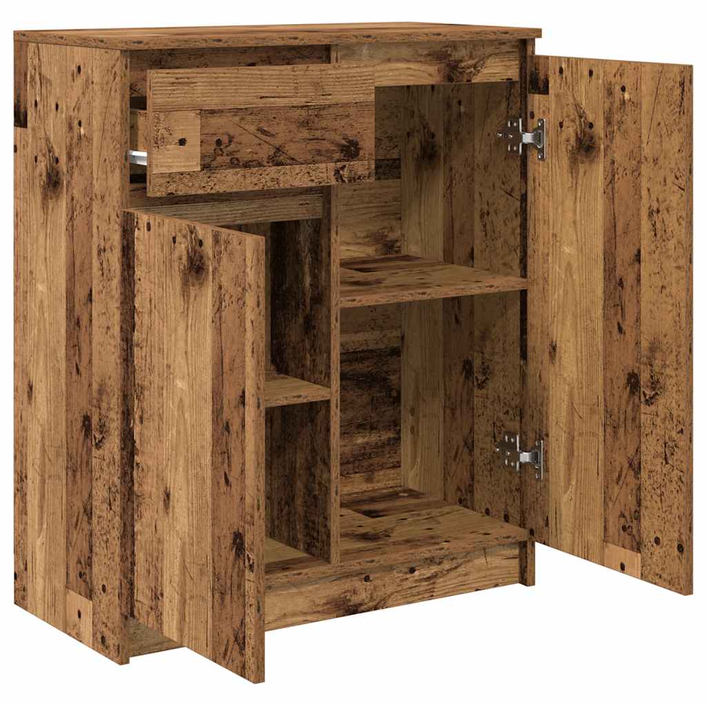 Dressoir met lade 71x35x84 cm spaanplaat oud hout