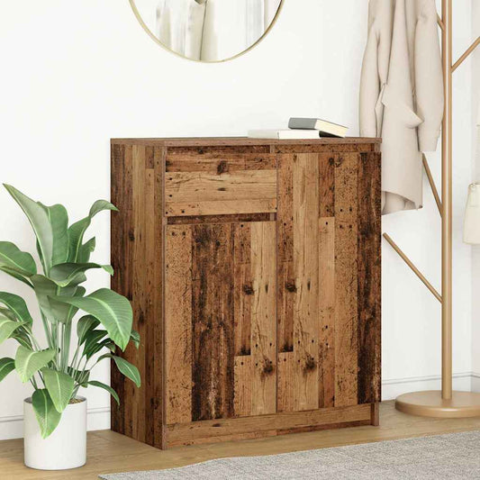 Dressoir met lade 71x35x84 cm spaanplaat oud hout