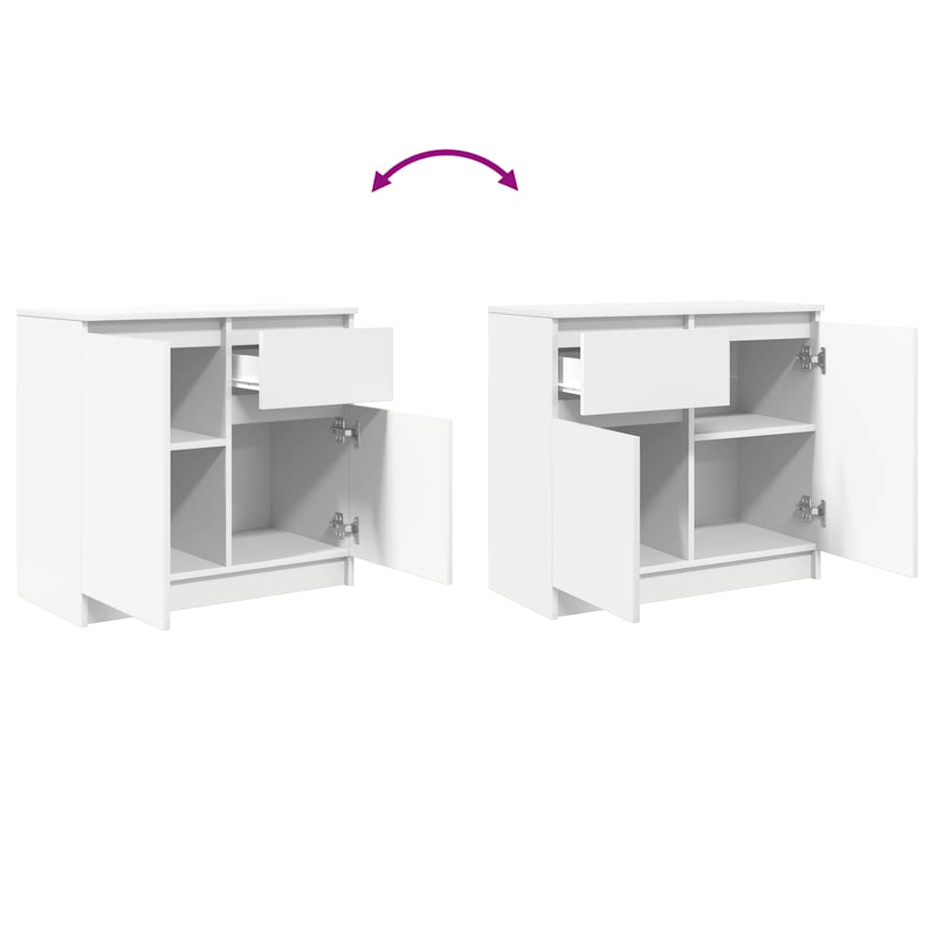 Dressoir met lade 71x35x65 cm spaanplaat wit