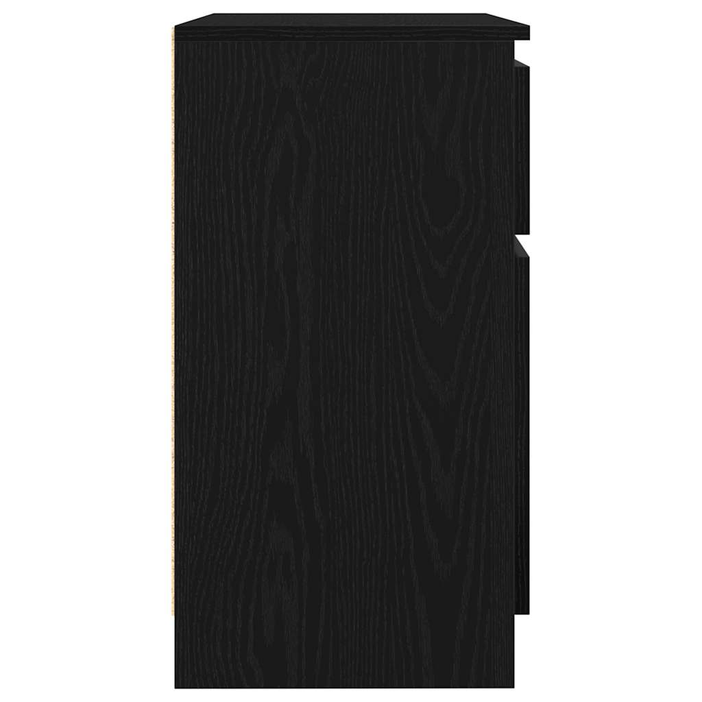 Dressoir met lade 71x35x65 cm spaanplaat zwart eikenkleurig