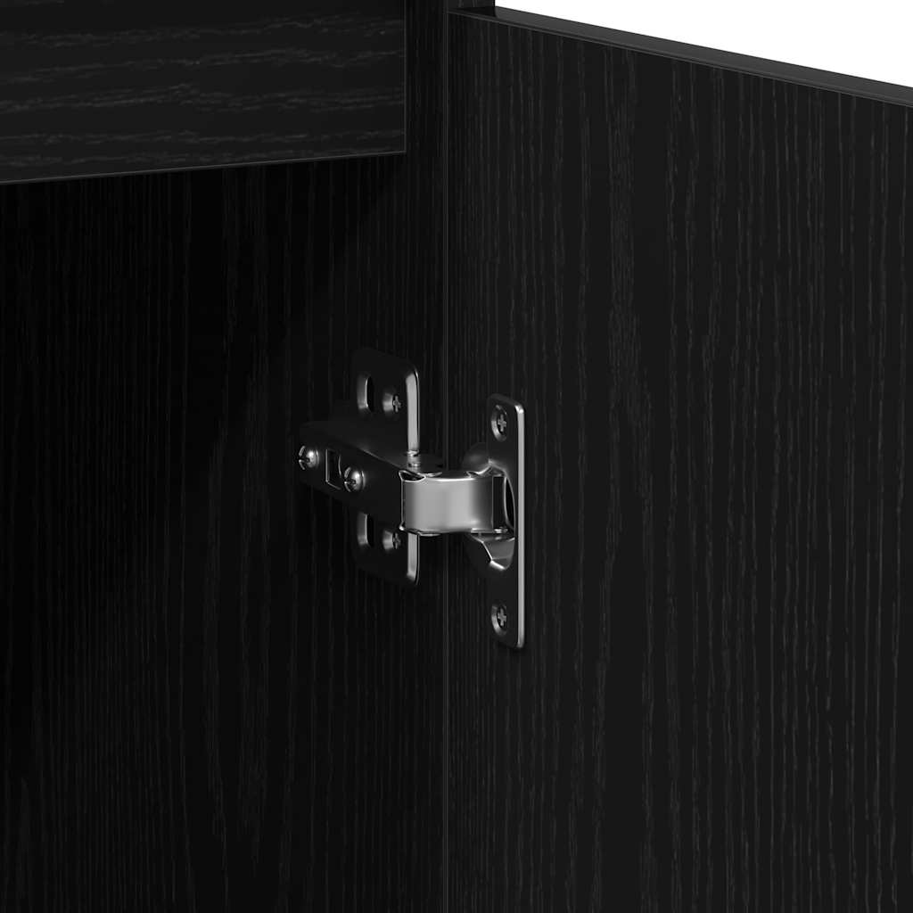 Dressoir met lade 71x35x65 cm spaanplaat zwart eikenkleurig