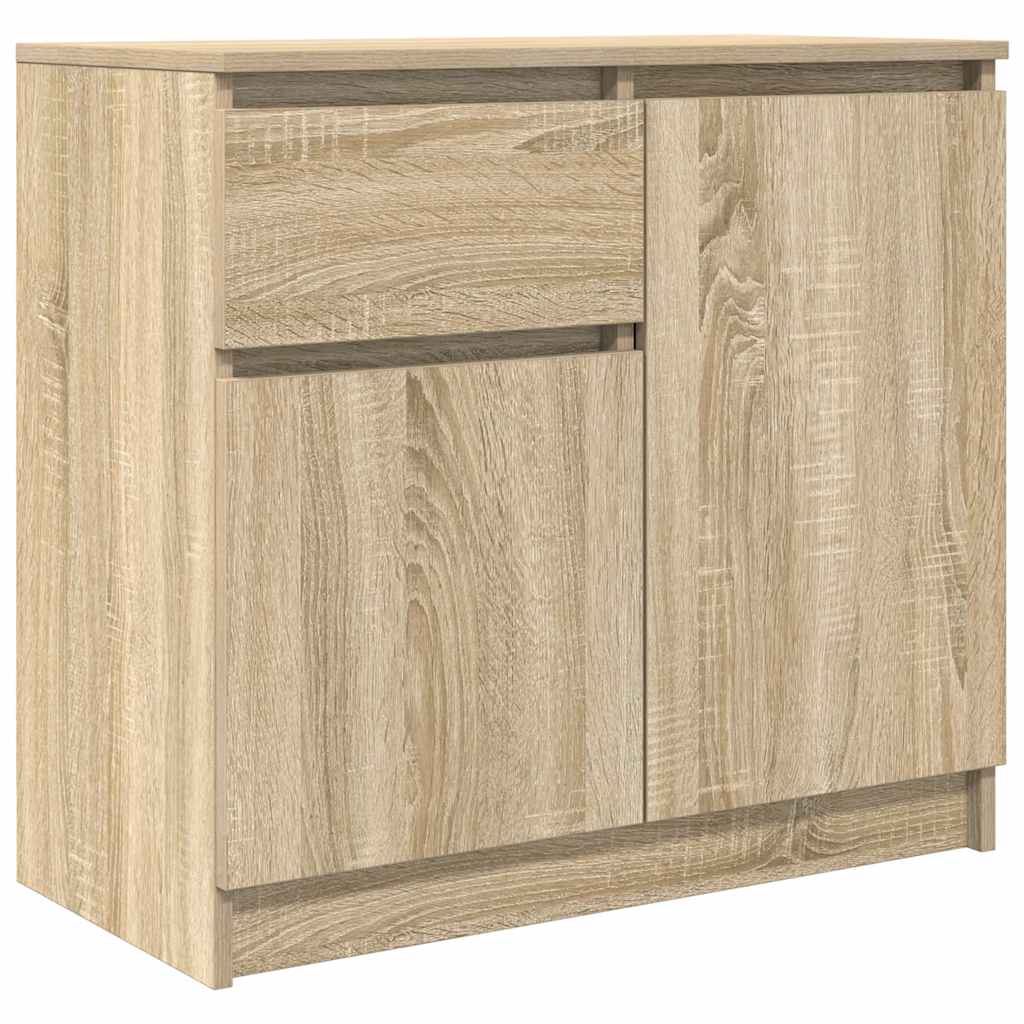 Dressoir met lade 71x35x65 cm spaanplaat sonoma eikenkleurig