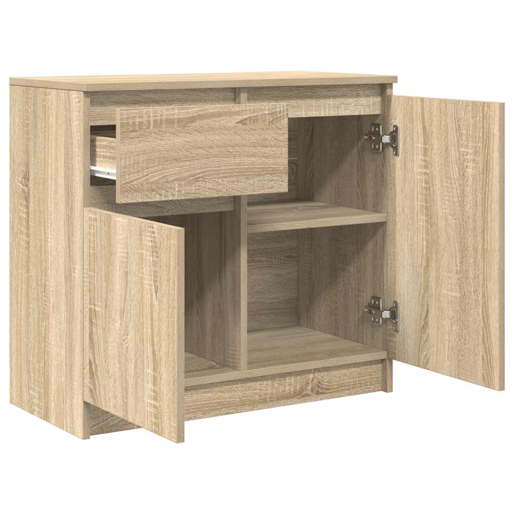 Dressoir met lade 71x35x65 cm spaanplaat sonoma eikenkleurig