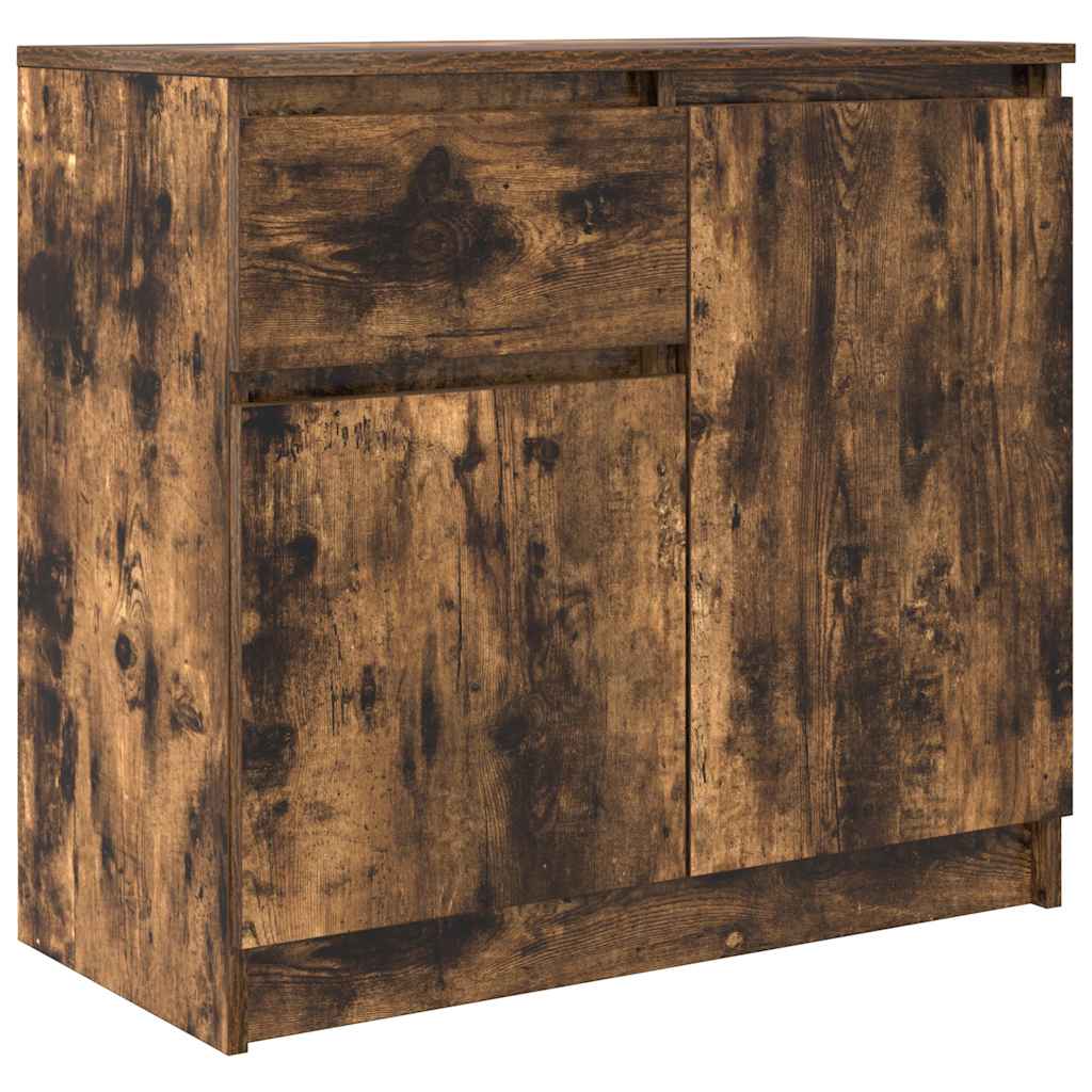 Dressoir met lade 71x35x65 cm spaanplaat gerookt eikenkleurig