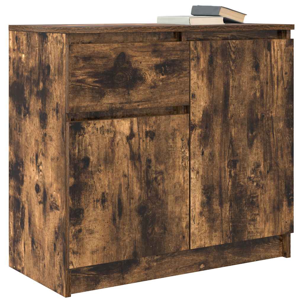 Dressoir met lade 71x35x65 cm spaanplaat gerookt eikenkleurig