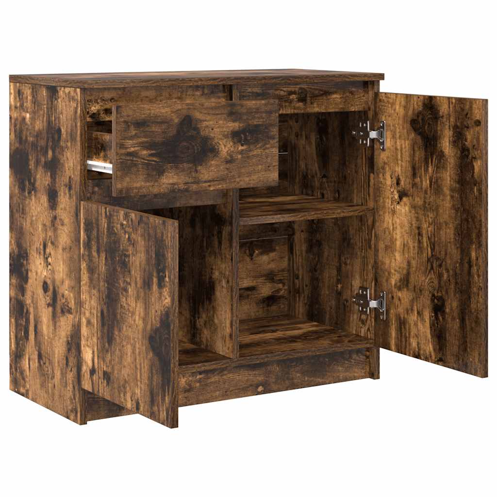 Dressoir met lade 71x35x65 cm spaanplaat gerookt eikenkleurig