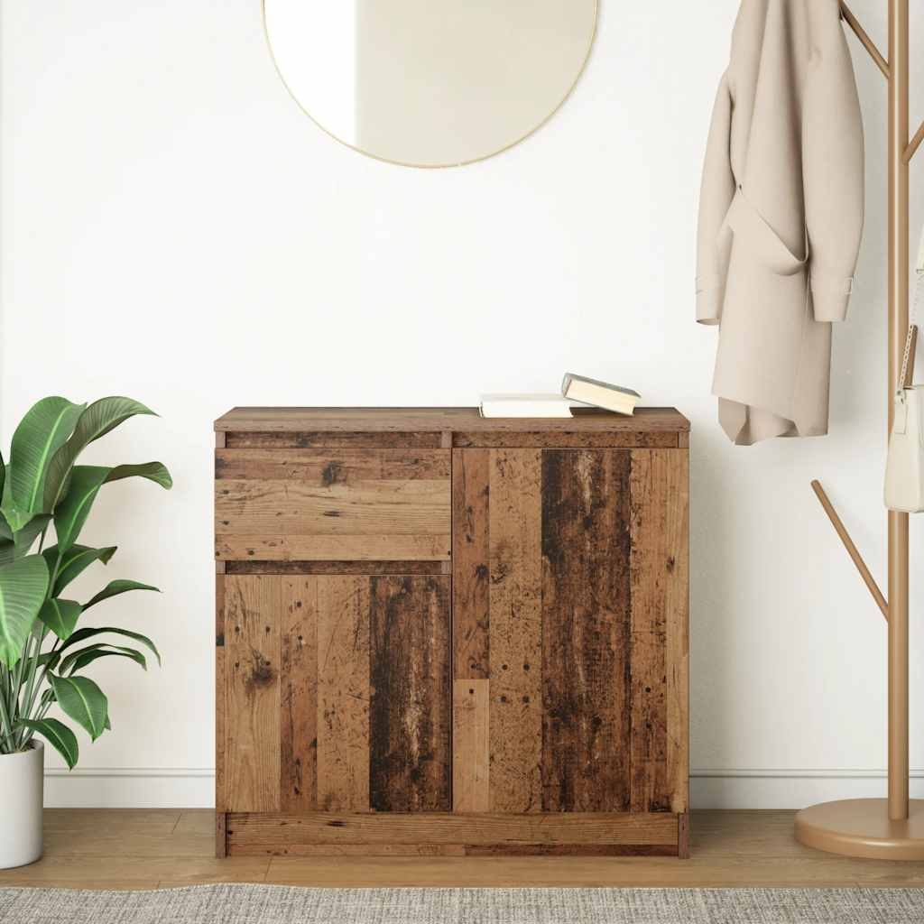 Dressoir met lade 71x35x65 cm spaanplaat oud hout