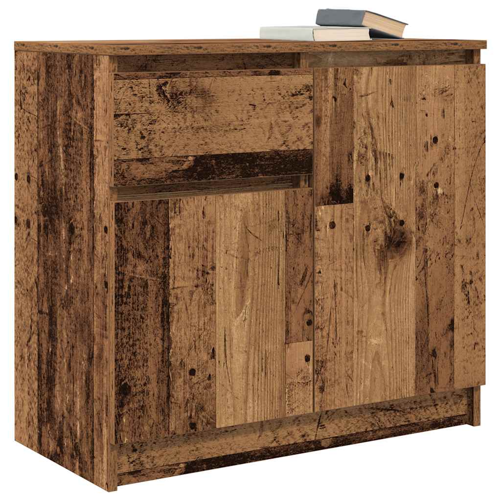 Dressoir met lade 71x35x65 cm spaanplaat oud hout