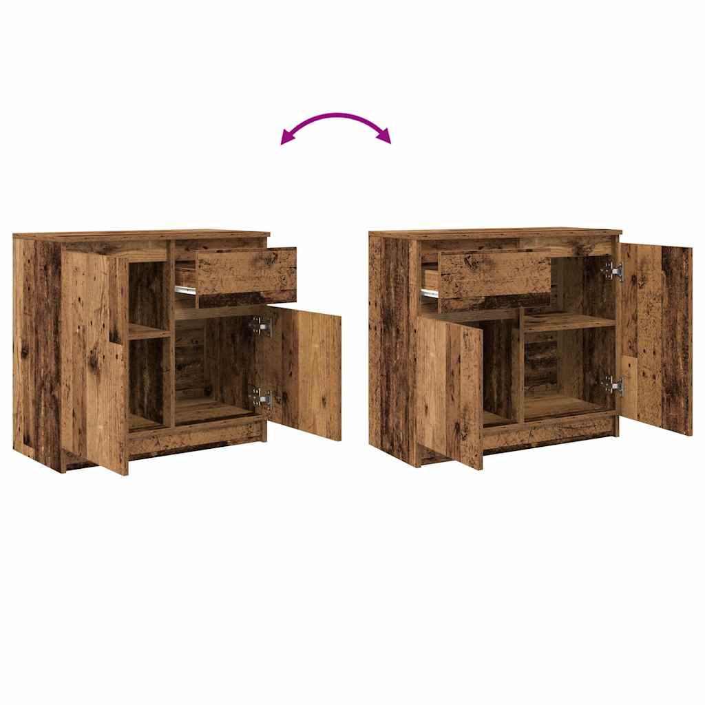 Dressoir met lade 71x35x65 cm spaanplaat oud hout