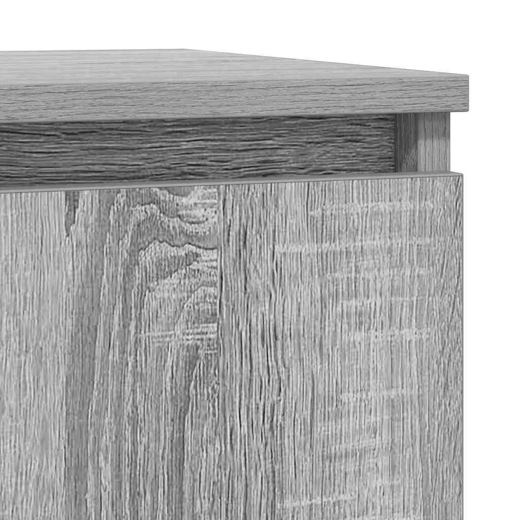 Dressoir 29,5x34x76 cm bewerkt hout grijs sonoma eikenkleurig