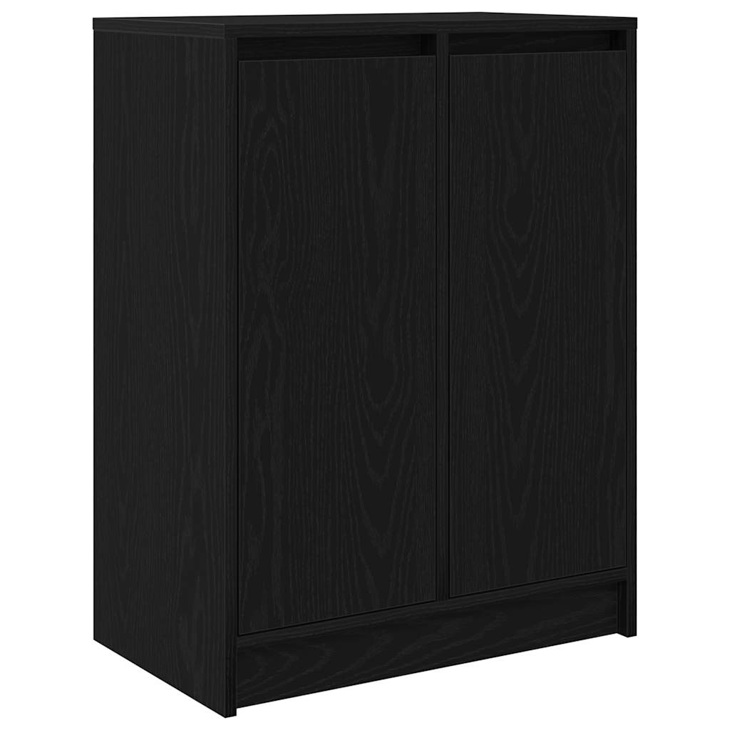 Dressoir 57x34x76 cm spaanplaat zwart eikenkleurig