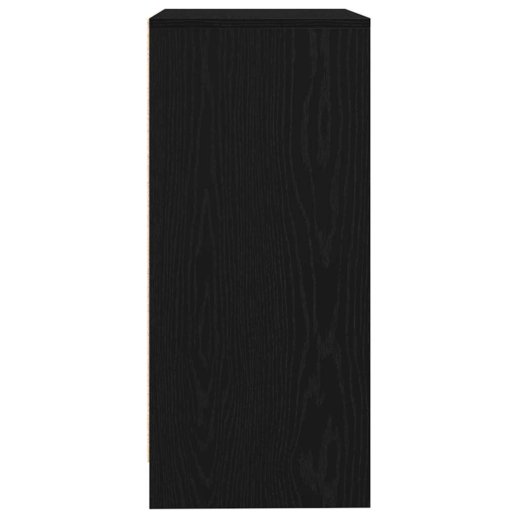 Dressoir 57x34x76 cm spaanplaat zwart eikenkleurig