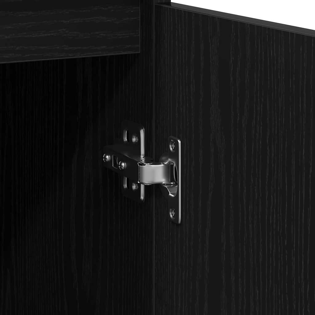 Dressoir 57x34x76 cm spaanplaat zwart eikenkleurig