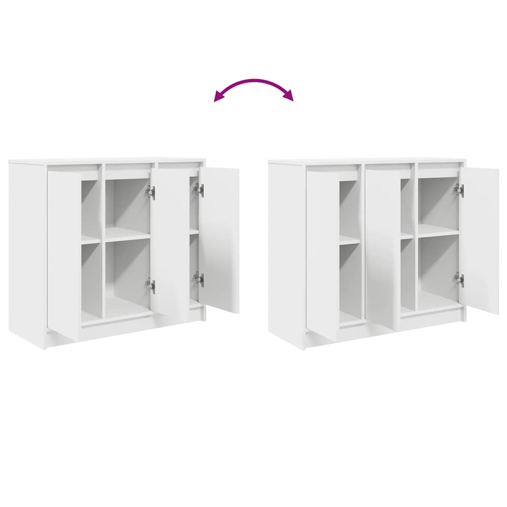 Dressoir 85x34x76 cm bewerkt hout wit