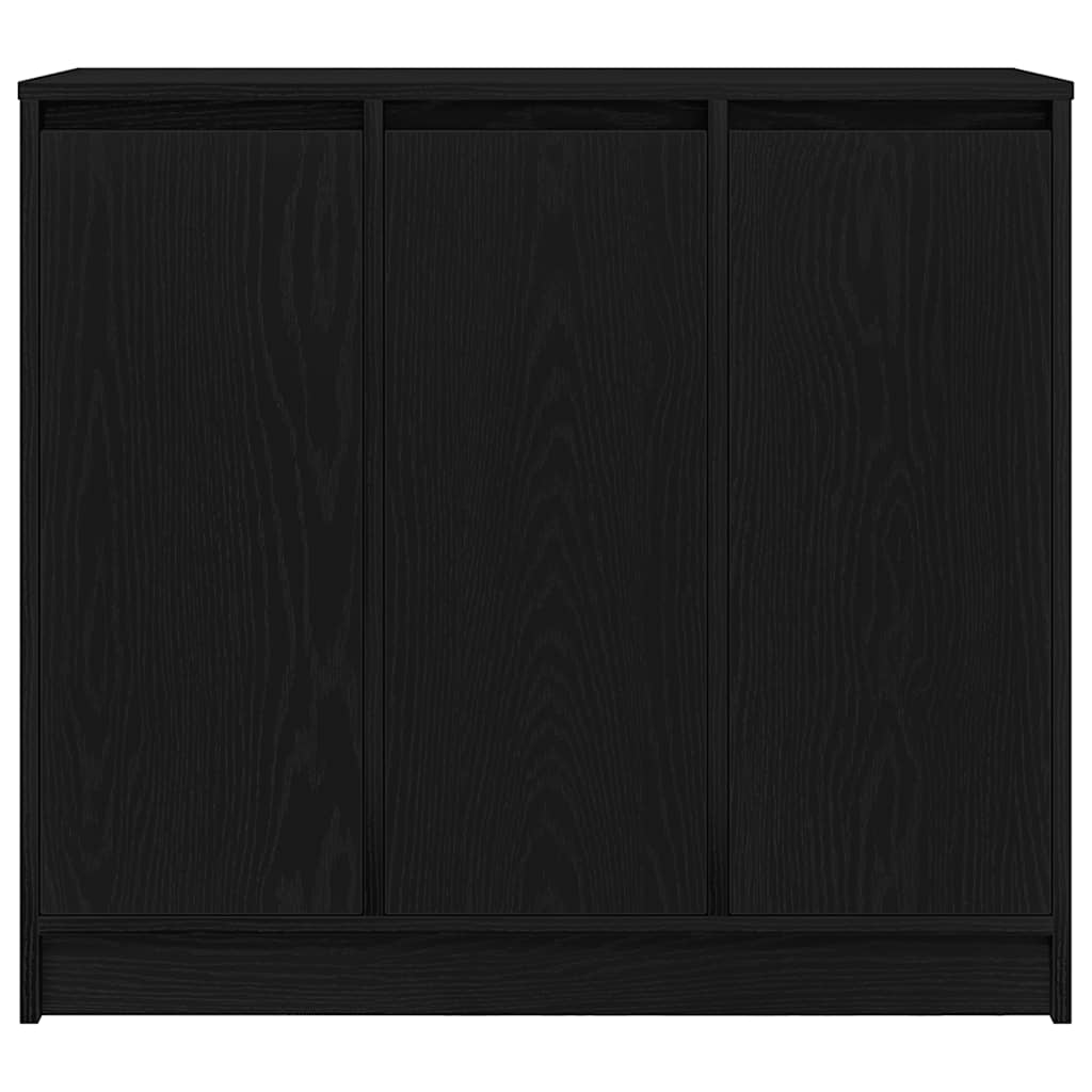 Dressoir 85x34x76 cm spaanplaat zwart eikenkleurig