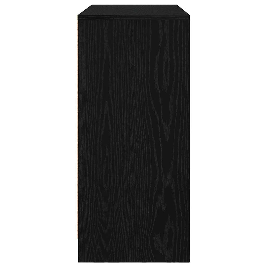 Dressoir 85x34x76 cm spaanplaat zwart eikenkleurig