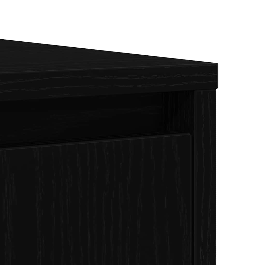 Dressoir 85x34x76 cm spaanplaat zwart eikenkleurig