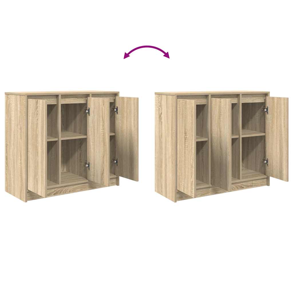 Dressoir 85x34x76 cm spaanplaat Sonoma eikenkleurig