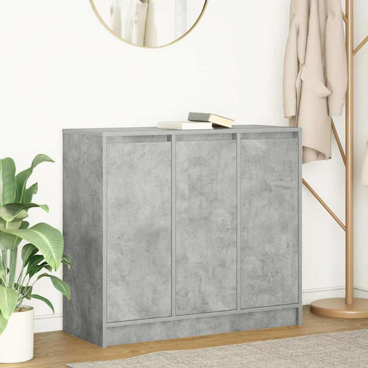 Dressoir 85x34x76 cm bewerkt hout betongrijs
