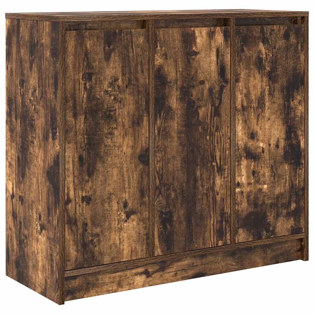 Dressoir 85x34x76 cm bewerkt hout gerookt eikenkleurig