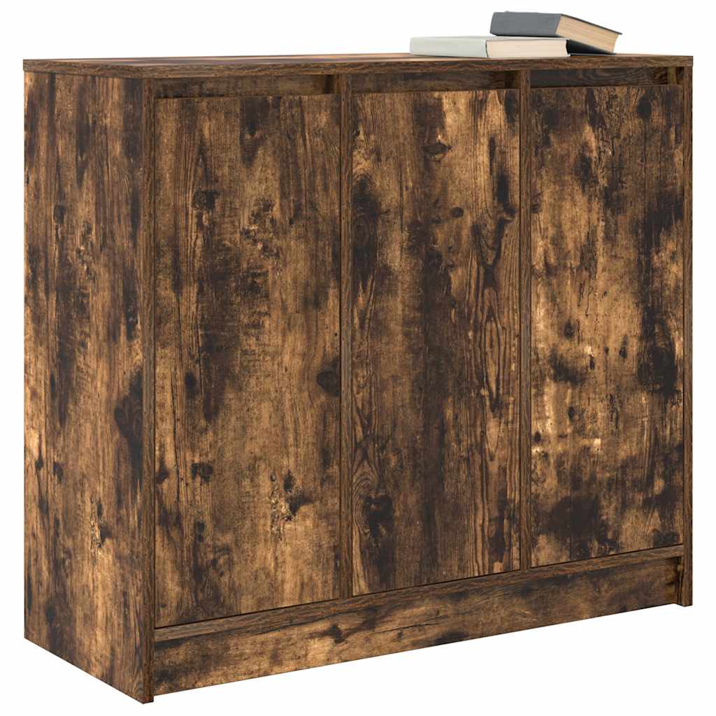 Dressoir 85x34x76 cm bewerkt hout gerookt eikenkleurig