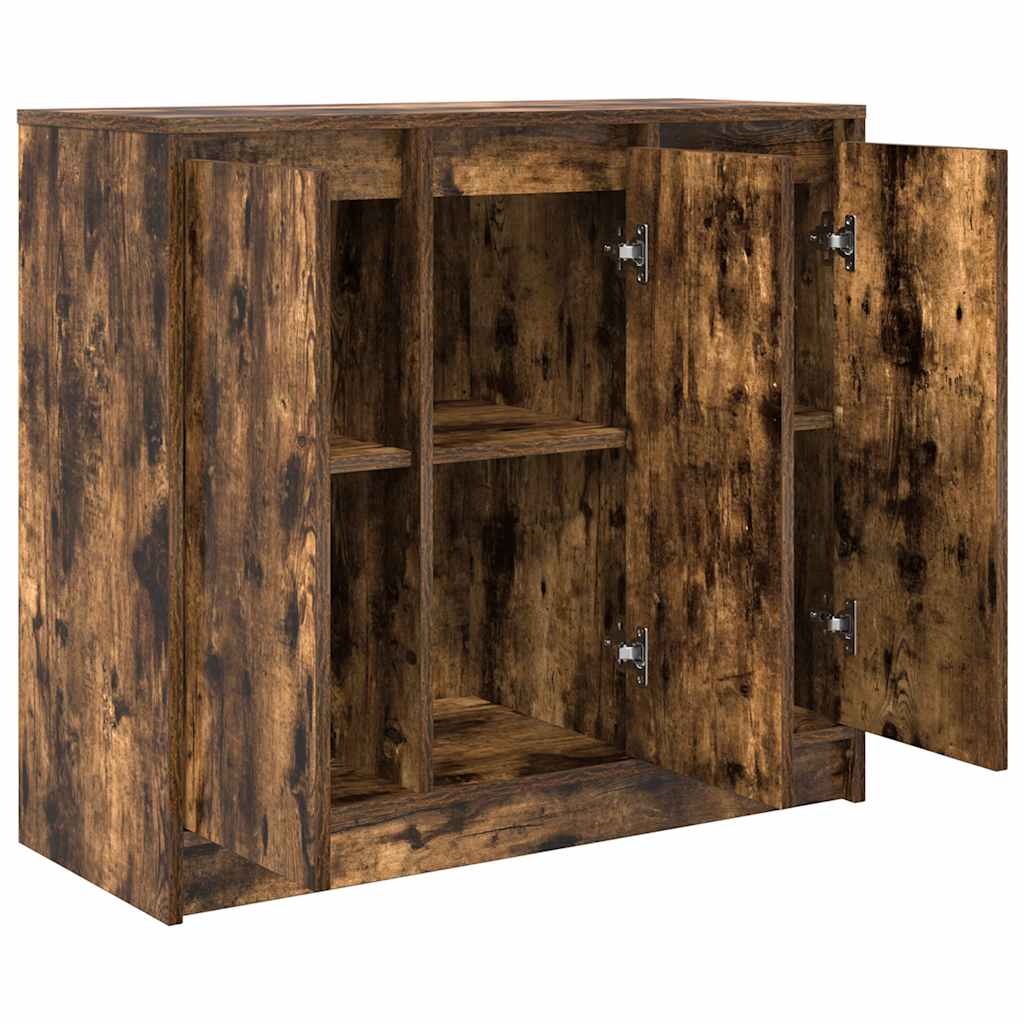 Dressoir 85x34x76 cm bewerkt hout gerookt eikenkleurig