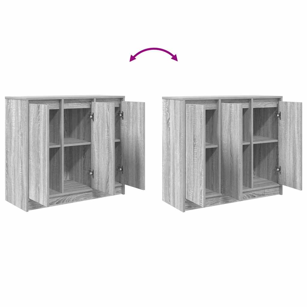 Dressoir 85x34x76 cm spaanplaat grijs sonoma