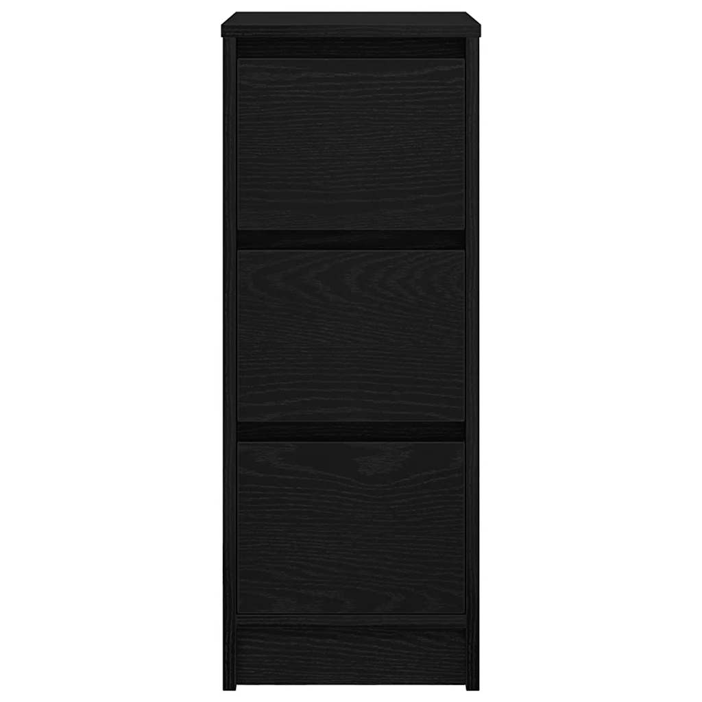 Dressoir 29,5x34x76 cm spaanplaat zwart eikenkleurig