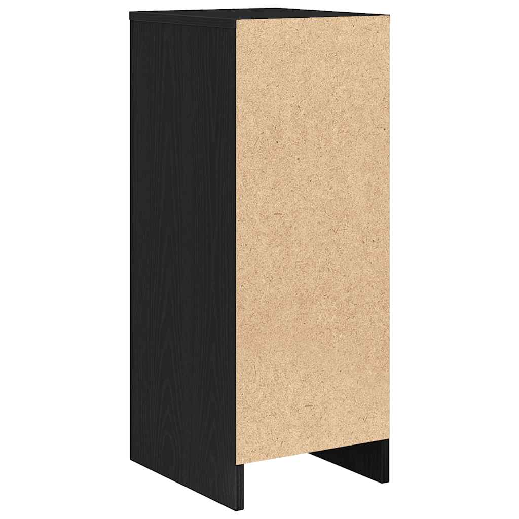 Dressoir 29,5x34x76 cm spaanplaat zwart eikenkleurig