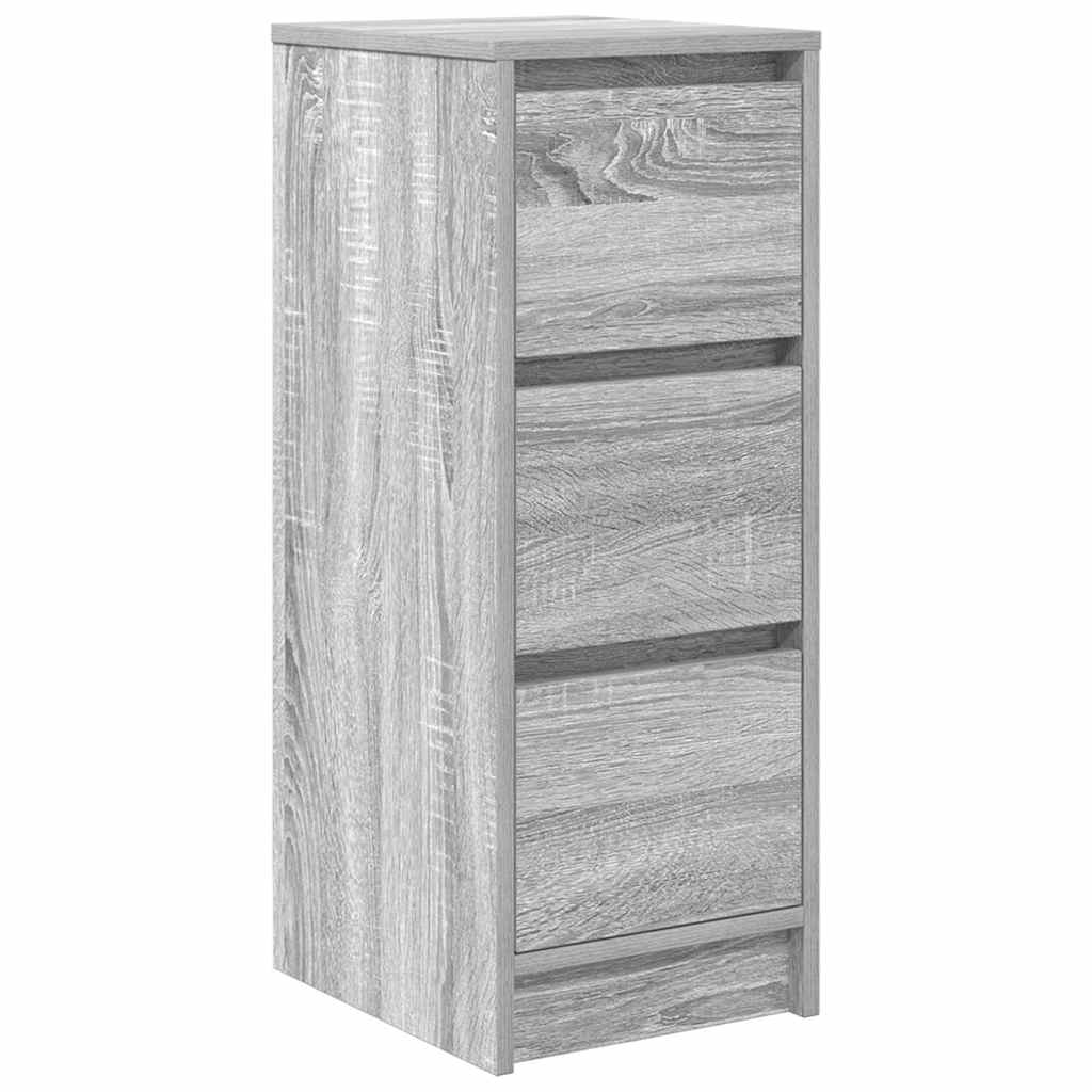 Dressoir 29,5x34x76 cm bewerkt hout grijs sonoma eikenkleurig