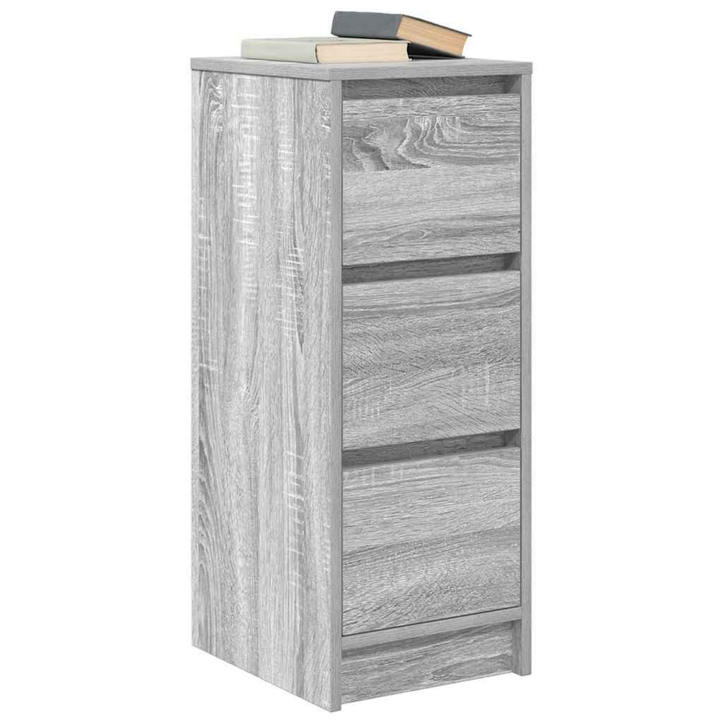 Dressoir 29,5x34x76 cm bewerkt hout grijs sonoma eikenkleurig