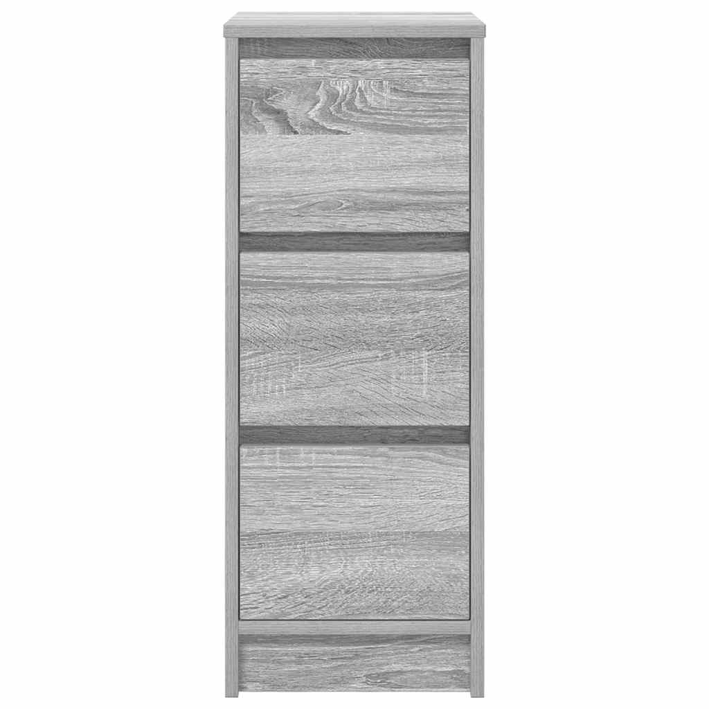 Dressoir 29,5x34x76 cm bewerkt hout grijs sonoma eikenkleurig