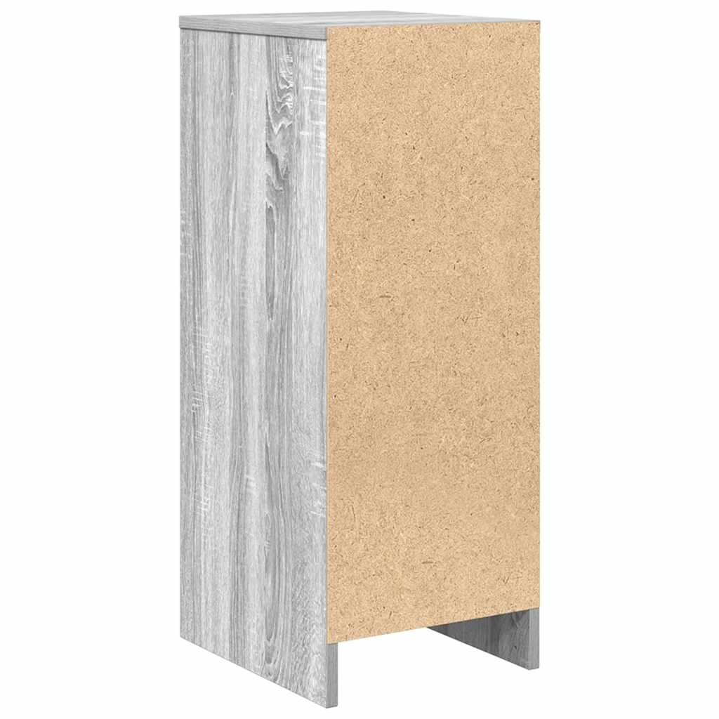 Dressoir 29,5x34x76 cm bewerkt hout grijs sonoma eikenkleurig