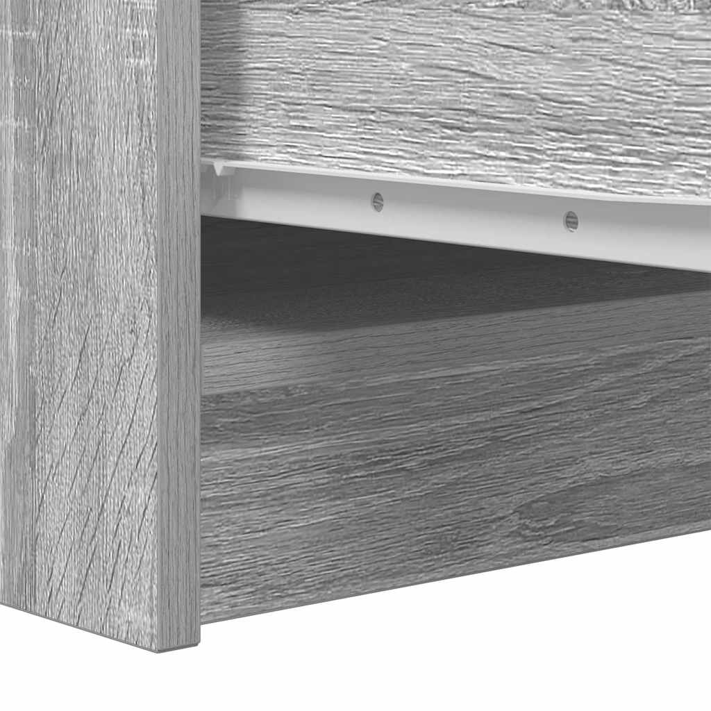 Dressoir 29,5x34x76 cm bewerkt hout grijs sonoma eikenkleurig
