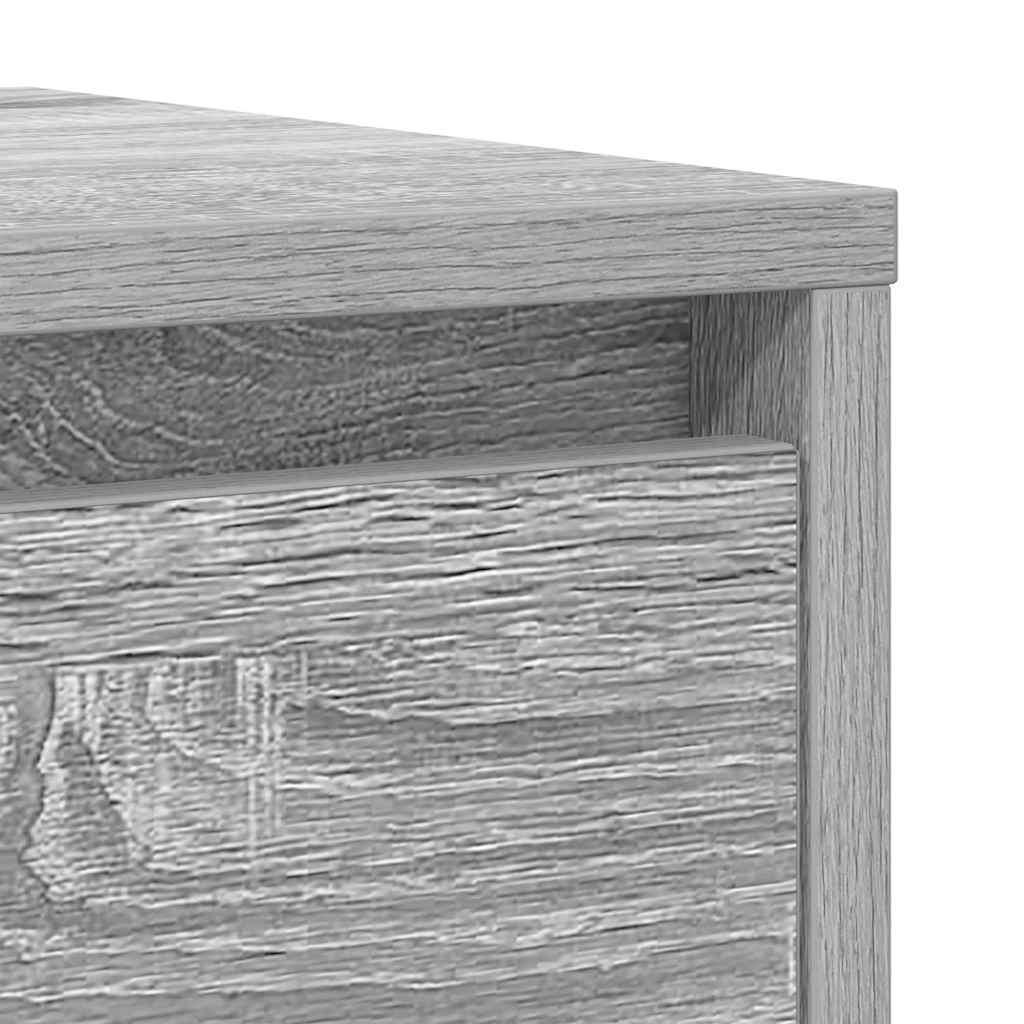 Dressoir 29,5x34x76 cm bewerkt hout grijs sonoma eikenkleurig