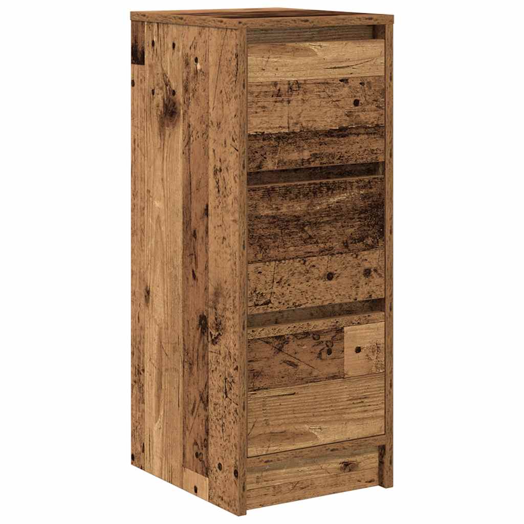Dressoir 29,5x34x76 cm bewerkt hout oud houtkleurig