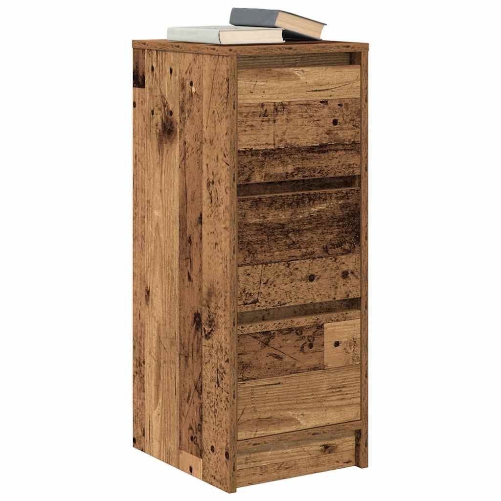 Dressoir 29,5x34x76 cm bewerkt hout oud houtkleurig