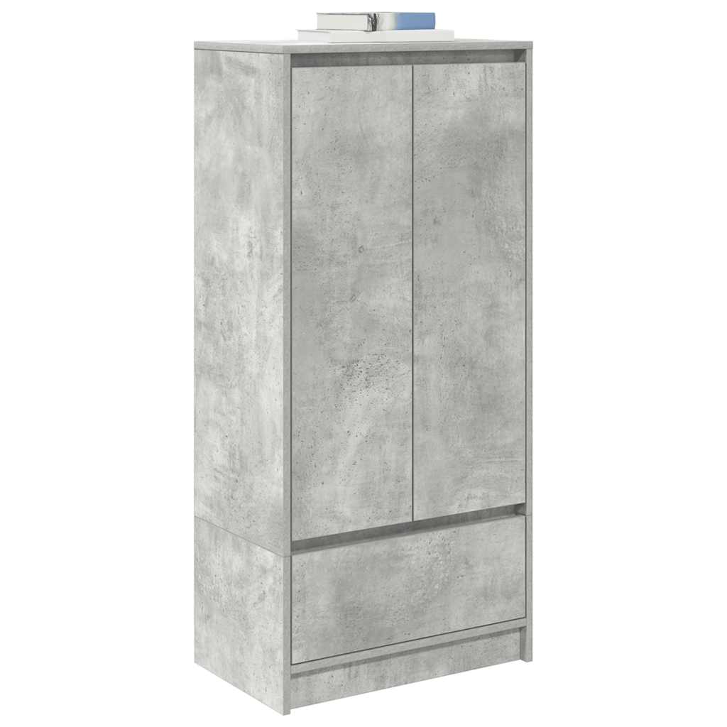 Kast met lade 55,5x34x119,5 cm spaanplaat betongrijs