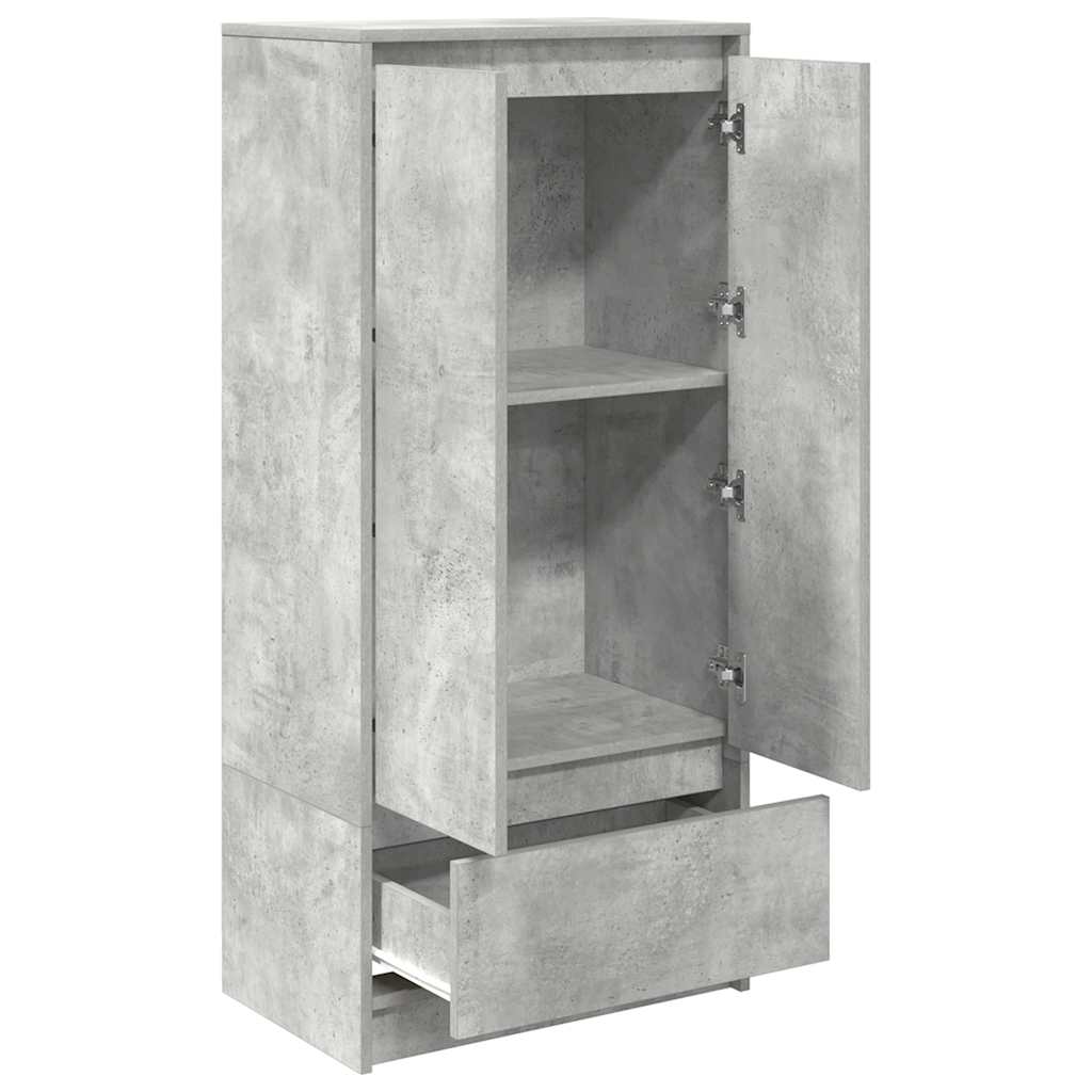 Kast met lade 55,5x34x119,5 cm spaanplaat betongrijs