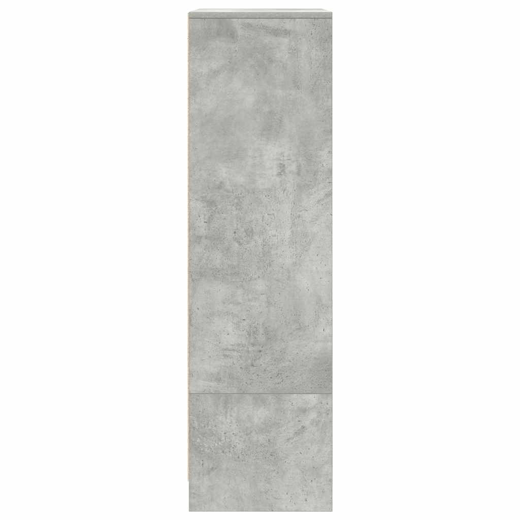Kast met lade 55,5x34x119,5 cm spaanplaat betongrijs