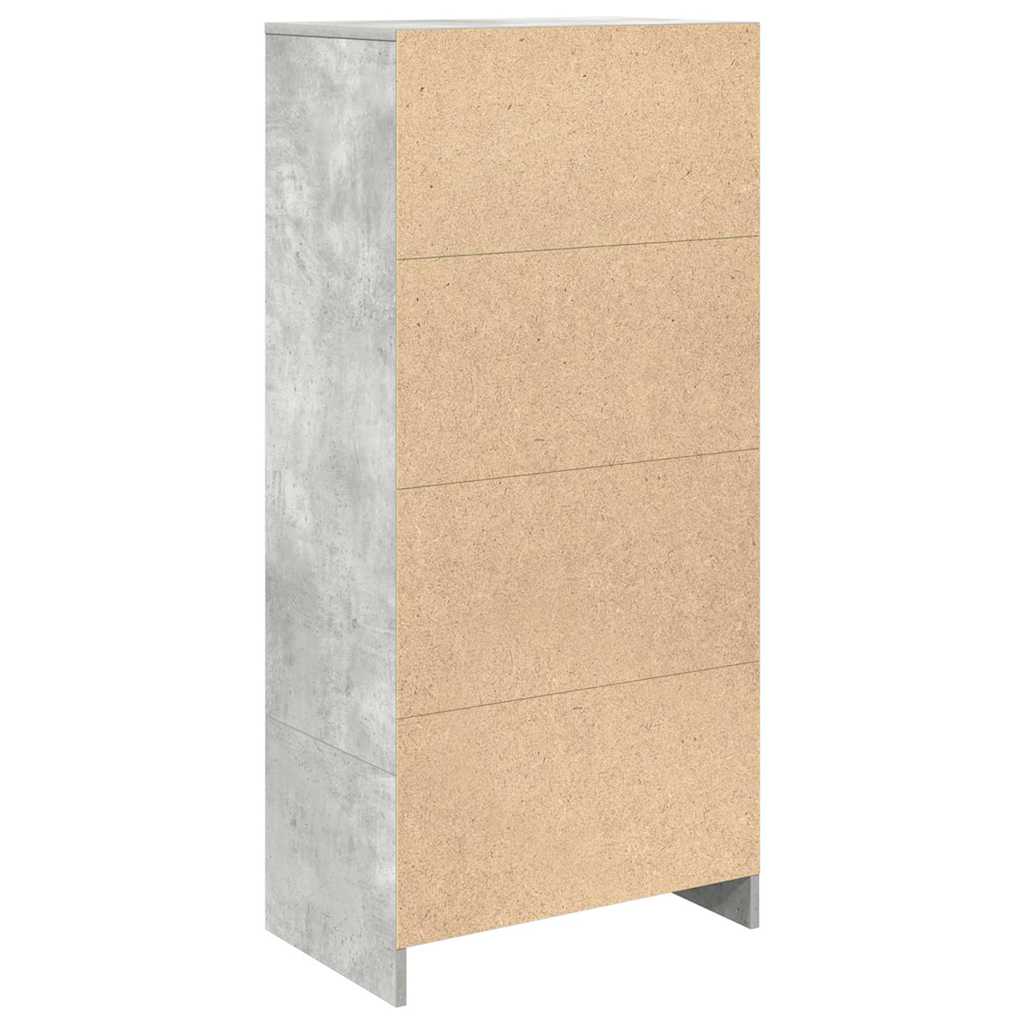 Kast met lade 55,5x34x119,5 cm spaanplaat betongrijs