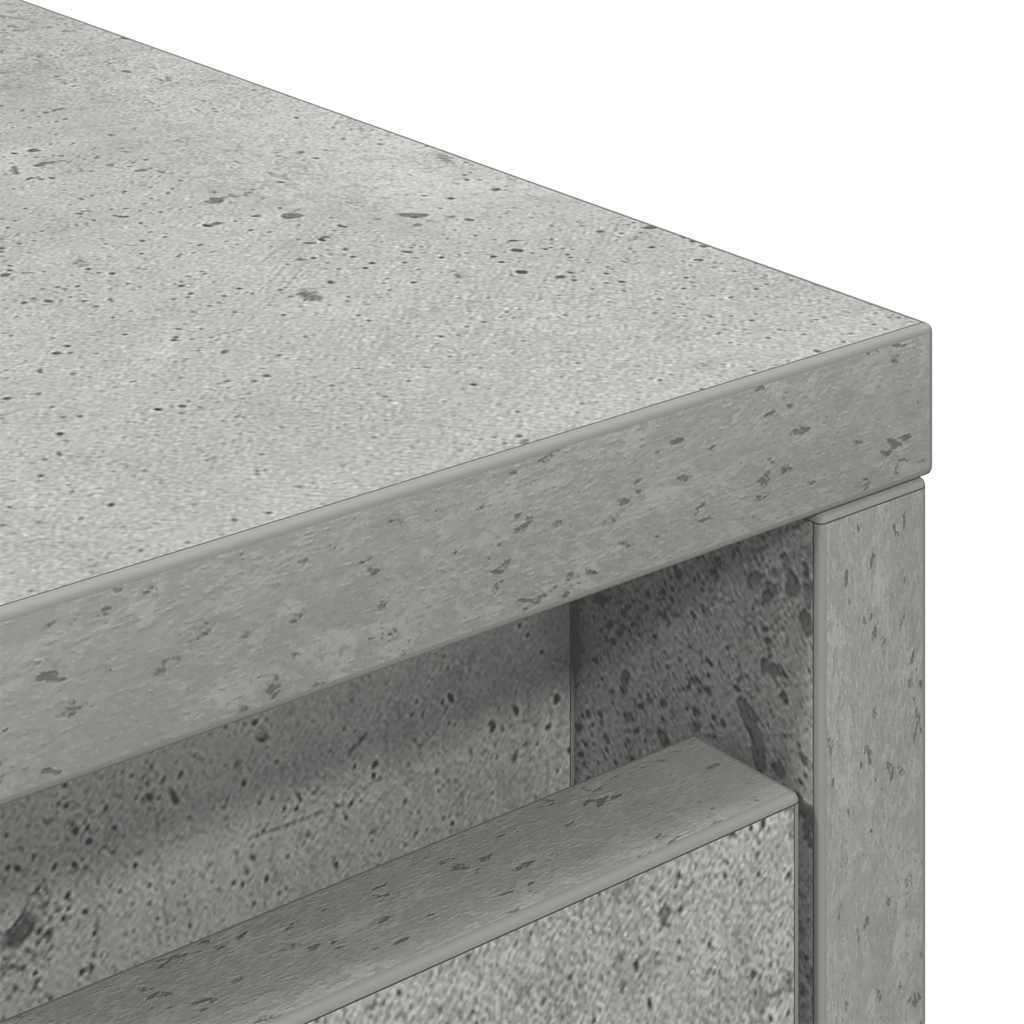 Kast met lade 55,5x34x119,5 cm spaanplaat betongrijs