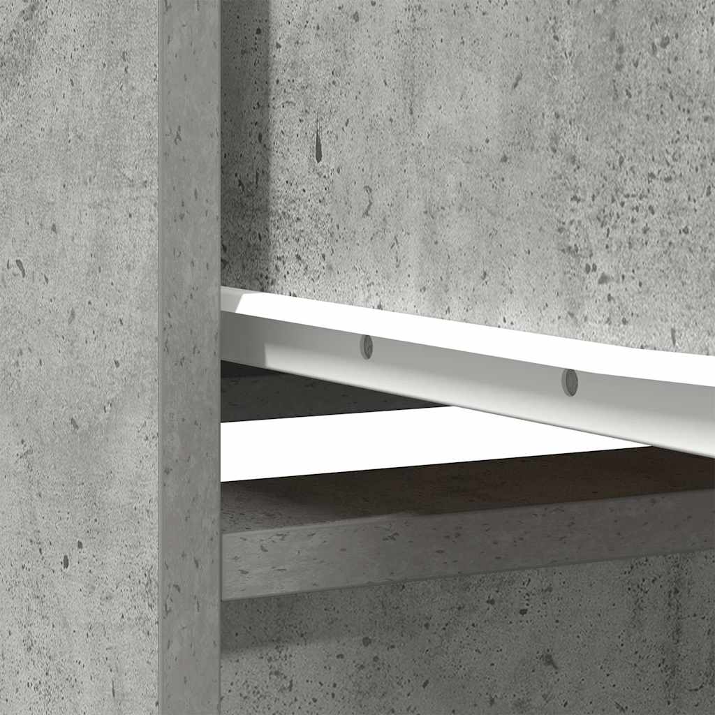 Kast met lade 55,5x34x119,5 cm spaanplaat betongrijs