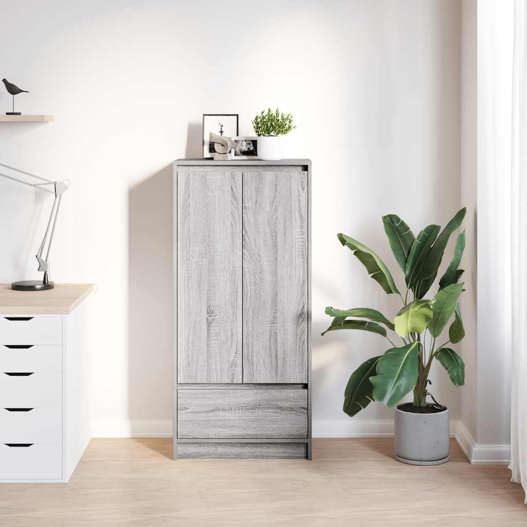 Kast met lade 55,5x34x119,5 cm spaanplaat grijs Sonoma