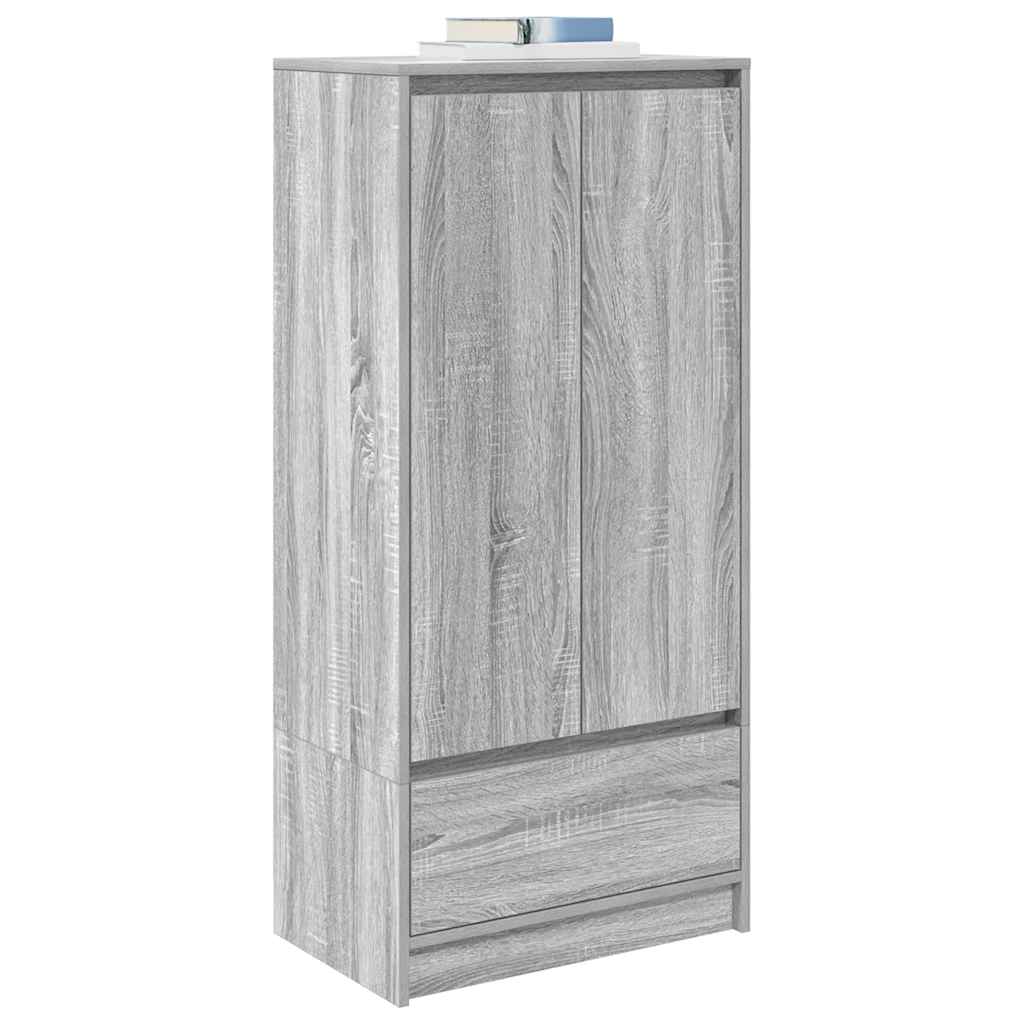Kast met lade 55,5x34x119,5 cm spaanplaat grijs Sonoma