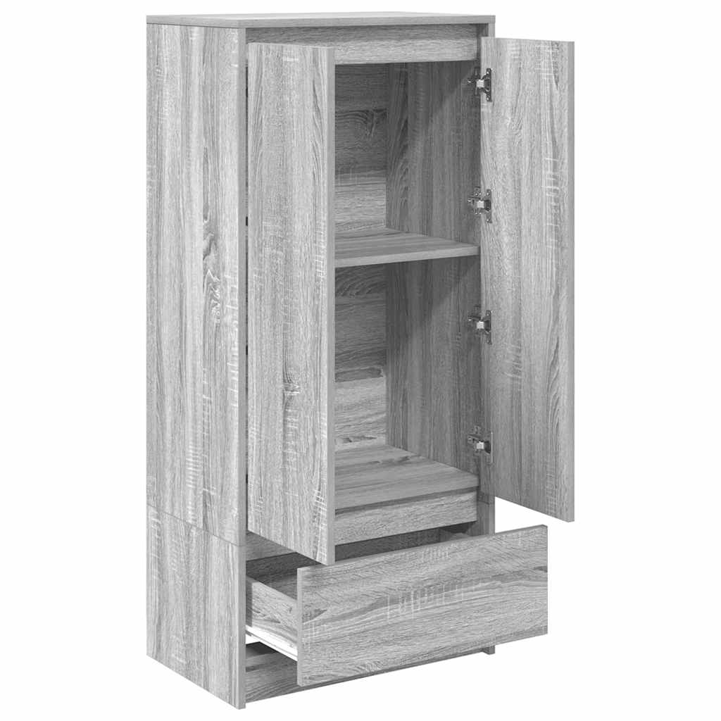 Kast met lade 55,5x34x119,5 cm spaanplaat grijs Sonoma