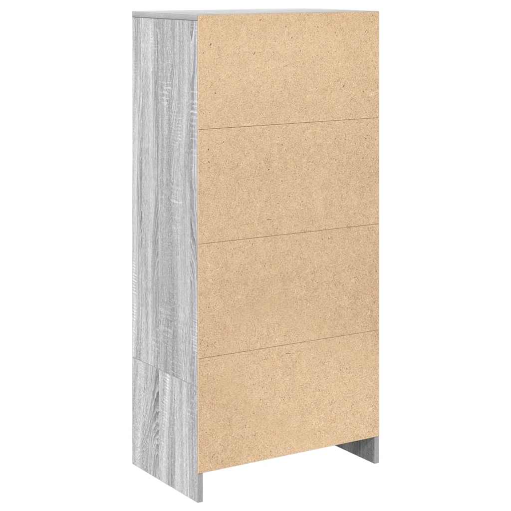 Kast met lade 55,5x34x119,5 cm spaanplaat grijs Sonoma