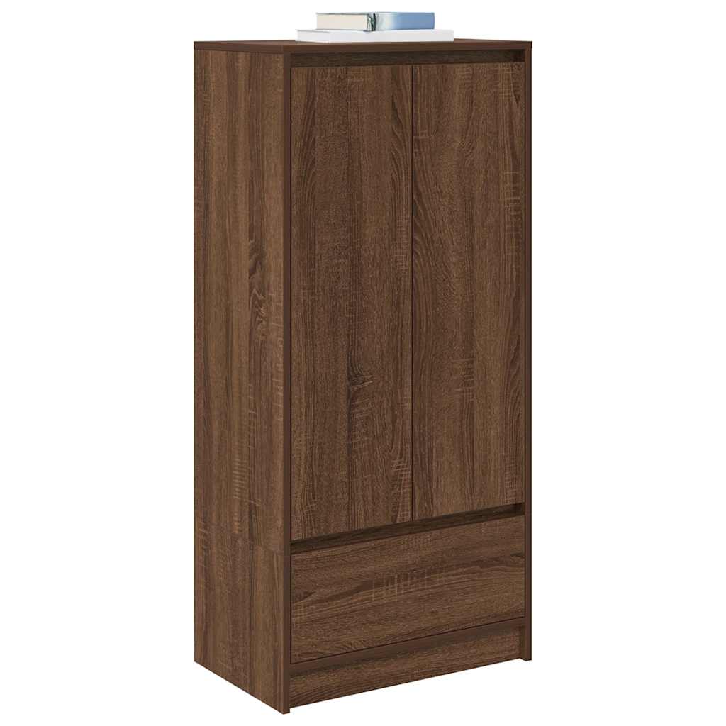 Kast met lade 55,5x34x119,5 cm spaanplaat bruin eikenkleurig